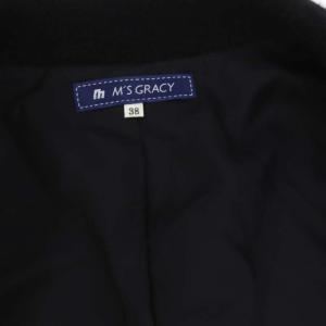 M'S GRACY ショート丈ジャケット テーラード ウール 38 黒 ブラック