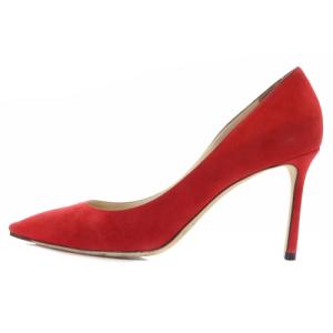 Jimmy Choo レッド ポインテッドトゥ パンプス 39 JIMMY CHOO pink red satin US 8 39 open-toe flower stiletto