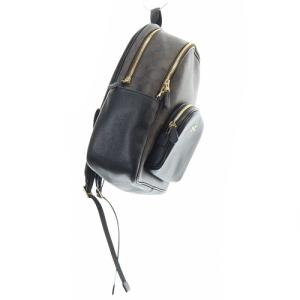 COACH シグネチャー リュック レザー ロゴ 黒 ブラック 茶色 ブラウン