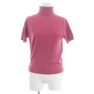 JOHN SMEDLEY 半タートルニット カーディガン アンサンブル  セーター プルオーバー 長袖 クルーネック  ウール ピンク