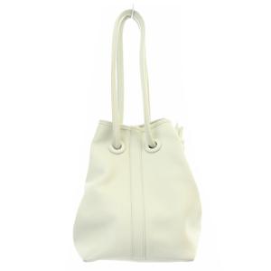 VASIC BOND 巾着 ハンドバッグ レザー 巾着 白 ホワイト