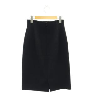 リングツィードタイトスカート 膝丈 ハイウエスト 36 黒 ブラック  