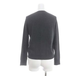 ANAYI ウール フェイクパール カーディガン ニット 長袖 36 ダークグレー