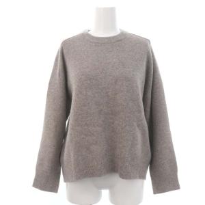 BEAUTY&YOUTH UNITED ARROWS ウールカシミヤ アクア クルーネック ワイドニットプルオーバー セーター 長袖 S グレージュ