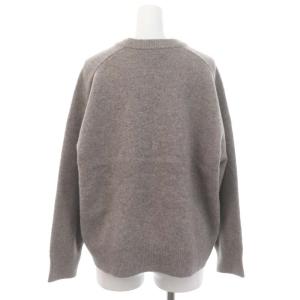 BEAUTY&YOUTH UNITED ARROWS ウールカシミヤ アクア クルーネック ワイドニットプルオーバー セーター 長袖 S グレージュ