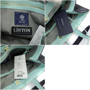 A.D.M.J. LINTON TWEEDSトートバッグ BLUE/BERENJENA 24WS01030