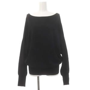 24SS PREMIUM HIG ニット カットソー ドルマンスリーブ 長袖 黒 ブラック