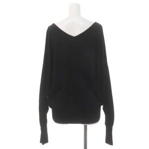 L'Appartement 24SS PREMIUM HIG ニット カットソー ドルマンスリーブ 長袖 黒 ブラック