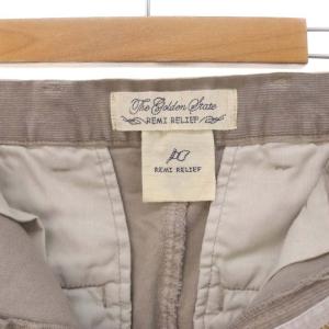 REMI RELIEF コーデュロイストレッチパンツ ストレート ジッパーフライ M グレージュ