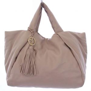 トートバッグ ハンドバッグ タッセルチャーム レザー ピンク