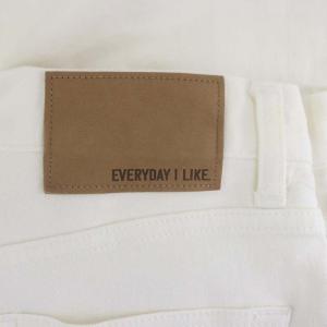 EVERYDAY I LIKE 23SS ホワイト タックバギーデニム ジーンズ カラー 38 M 白 ホワイト