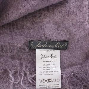 Faliero Sarti ストール マフラー 大判 カシミヤ シルク イタリア製 紫 パープル
