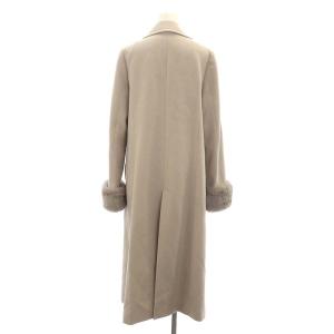 GRACE CONTINENTAL 22AW ビーバーウールロングコート アウター  バックファスナー 38 M ピンクベージュ