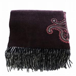 GIVENCHY マフラー フリンジ カシミヤ ペイズリー柄 茶 ブラウン マルチカラー