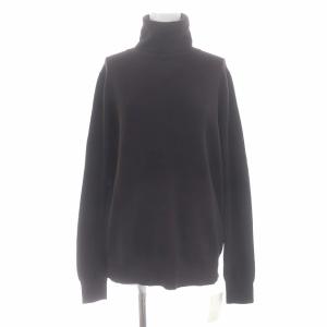 タートルネックニット セーター 長袖 ウール F 茶色 ブラウン