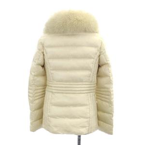 Max Mara ファー付きショートダウンコート ジップアップ 38 アイボリー