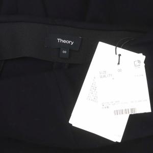 Theory NEW JERSEY FLANNEL HW A LINE SK ウールスカート 台形スカート セミフレア ロング 00 黒
