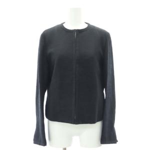 UNITED ARROWS スーツ ノーカラージャケット×タイトスカート ひざ丈 ミディ丈 セットアップ 上下 40 紺 ネイビー