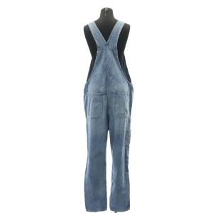 POLO RALPH LAUREN デニム リペア加工 オーバーオール ウォッシュ加工 S 青 ブルー