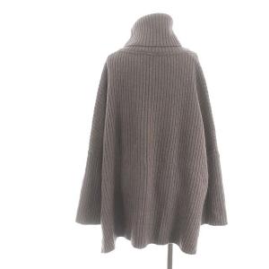 EVERYDAY I LIKE Oversized rib タートルネックプルオーバー ニット セーター 長袖 茶 ブラウン