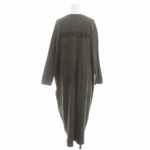 AMERICANA ドゥーズィエムクラス 別注 サイドジップワンピース ロング 長袖 カーキ