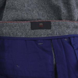 GTA デザイン DESIGN SLIM FITパンツ裾リブパンツ ジョガーパンツ ジッパーフライ 46 グレー