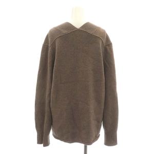L'Appartement WOOL Cashmere Vネック ニット セーター 長袖 カシミヤ混 茶 ブラウン
