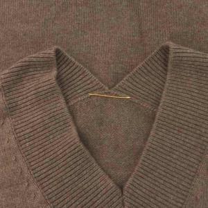 L'Appartement WOOL Cashmere Vネック ニット セーター 長袖 カシミヤ混 茶 ブラウン