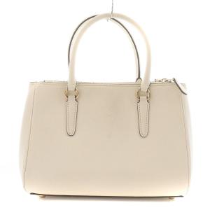 COACH ミニ サリー キャリーオール ウィズ フローラル アップリケ ハンドバッグ レザー 白 ホワイト F73668