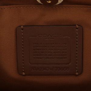 COACH ミニ サリー キャリーオール ウィズ フローラル アップリケ ハンドバッグ レザー 白 ホワイト F73668