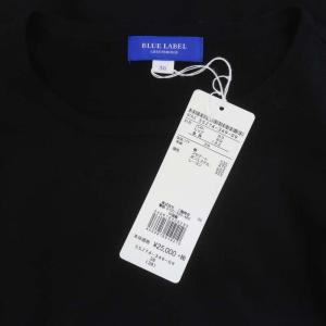 BLUE LABEL CRESTBRIDGE サイドチェックワンピース ニット ロング 長袖 38 黒 ブラック