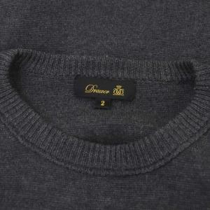 Drawer ミラノリブフレアワンピース ニット ミニ 長袖 2 ダークグレー