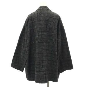 JOURNAL STANDARD LUXE 22AW グランマチェック テーラードジャケット ミドル丈 リネン ウール混 グレー