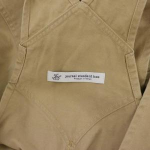 JOURNAL STANDARD LUXE 22AW チノクロススタンダードオーバーオール オールインワン ワイドパンツ テーパード カットオフ ボタンフライ ベージュ