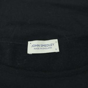 JOHN SMEDLEY ウールクルーネックニット カットソー 長袖 S 黒 ブラック