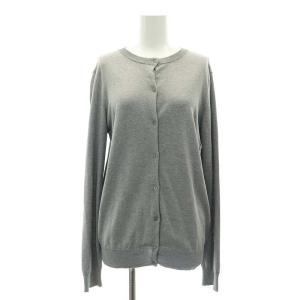 シルクコットンカーディガン ニット 長袖 38 グレー