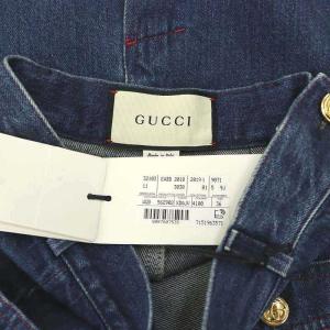 GUCCI デニムスカート GGボタン 36 ネイビー