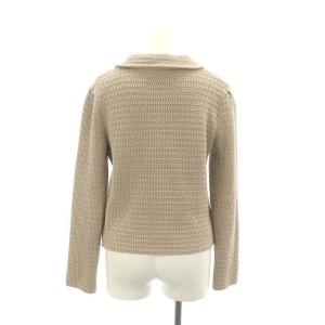 René パールボタン ニットジャケット 36 ベージュ