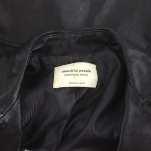 beautiful people STUDIOUS別注 ヴィンテージレザーライダース ジャケット シングル 130 S 黒 ブラック