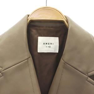 Ameri VINTAGE 23SS 2WAY FAKE LEATHER SHORT JACKET フェイクレザー ジャケット クロップド丈 テーラード