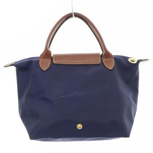 Longchamp LE PLIAGE S DEPOSE ハンドバッグ トートバッグ ミニ ナイロン 紺 ネイビー 茶色 ブラウン