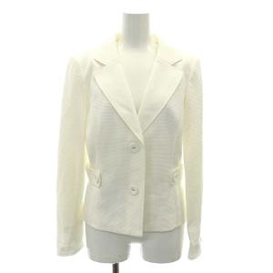 M'S GRACY スーツ セットアップ 上下 テーラードジャケット フレアスカート 膝丈 リボンベルト付き 40 白 黒 ホワイト ブラック