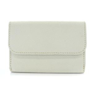 財布 三つ折り レザー 白 ホワイト