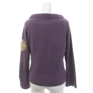 SYBILLA 花柄刺繍 アンサンブル ニット カーディガン 長袖 キャミソール L 紫 パープル マルチカラー