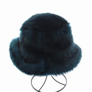 Vivienne Westwood フェイクファーバケットハット 帽子 オーブ M ブルー