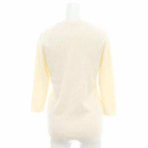 EVERYDAY I LIKE 23AW Rib クルーネック プルオーバー ニット セーター 七分袖 オフホワイト