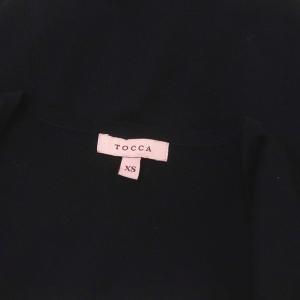 TOCCA 22SS TREFOIL ボレロ カーディガン 五分袖 フロントオープン コットン XS 黒 ブラック