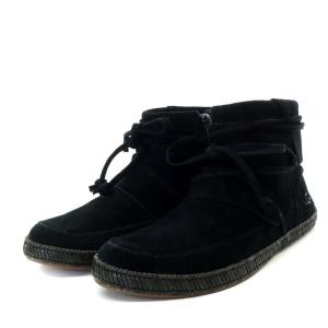 UGG australia リード REID ブーツ ショート フラット レースアップ スエード US6 23cm 黒 ブラック 1019129