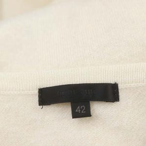 TO BE CHIC ウール ニットチュニック ひざ丈 長袖 プルオーバー モヘヤ混 42 L アイボリー