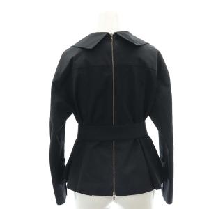 ADORE コンパクトコットン ストレッチ ジャケット ベルト付き 36 濃紺 ダークネイビー